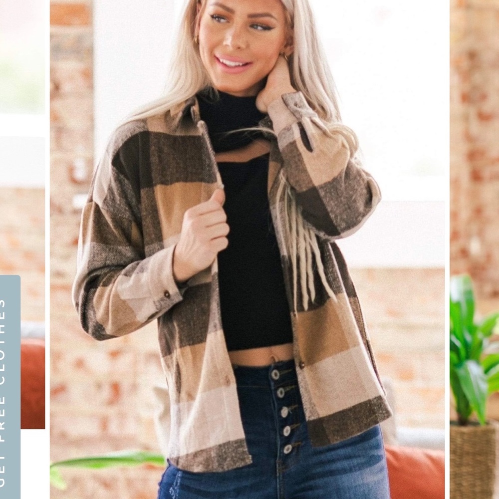 Plaid Shacket - Picture 2 of 10